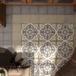 CARRELAGE ART NOUVEAU COULEUR 20x20